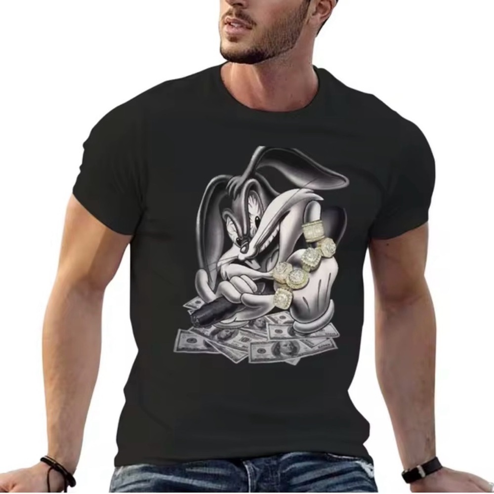 Vintage Black Graphic Men's Shirt
